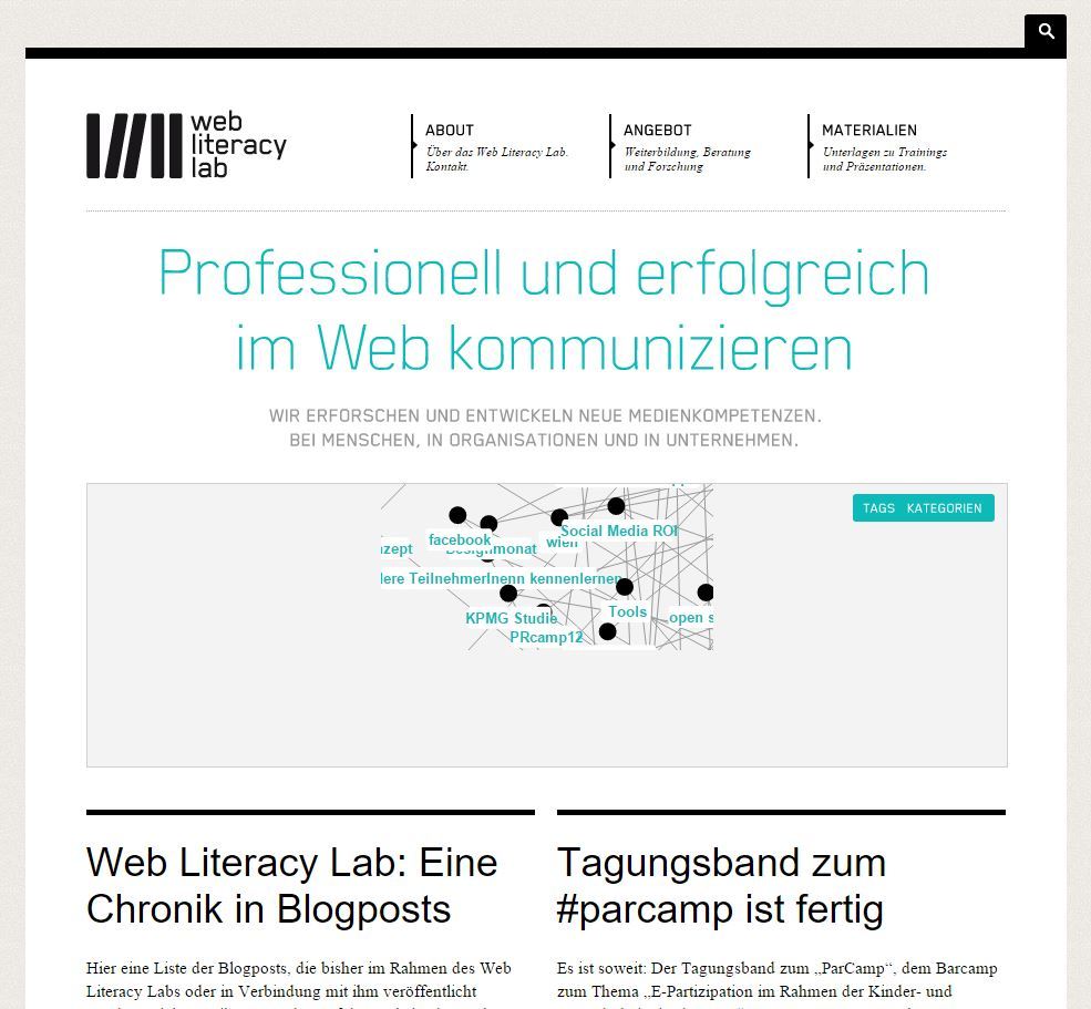 The Web Literacy Lab project is a scientific study of web communication options for companies and organisations.