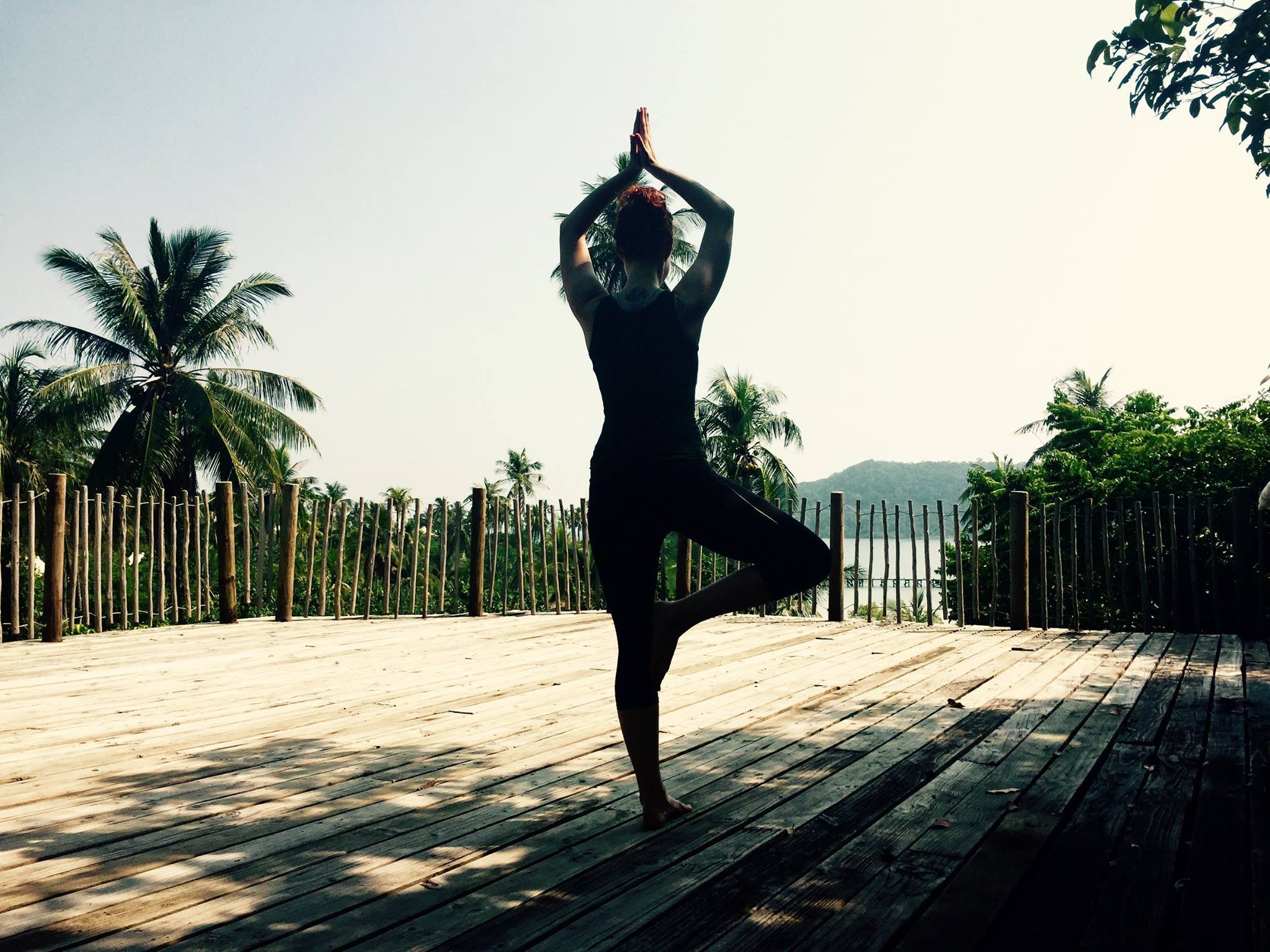 Die Autorin machte Yoga - mit ganz besonderer Aussicht. 