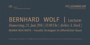 Lecture: Bernhard Wolf am 23. Juni 2016