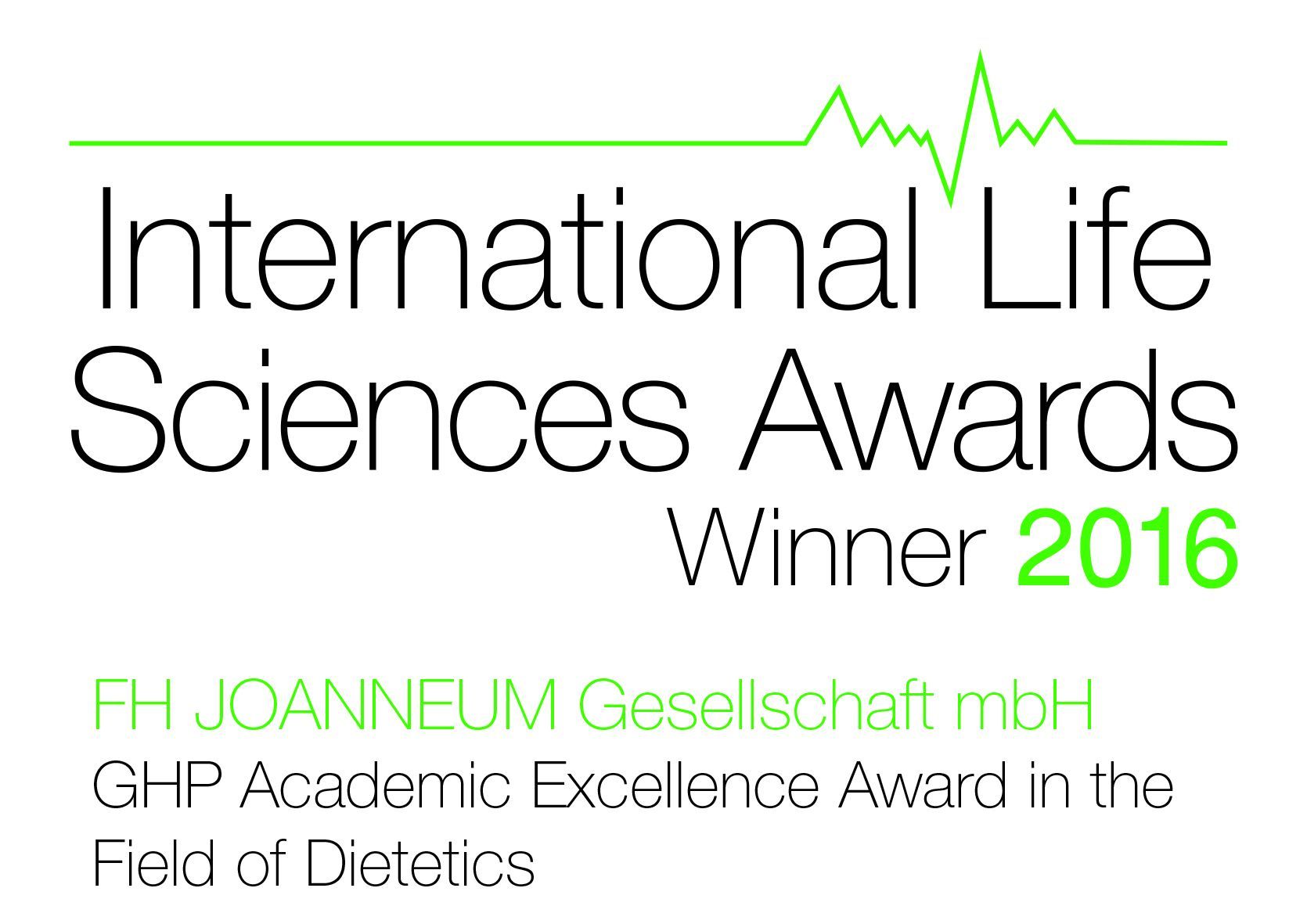 Das Insitut Diätologie erhielt den GHP Academic Excellence Award in the Field of Dietetics.