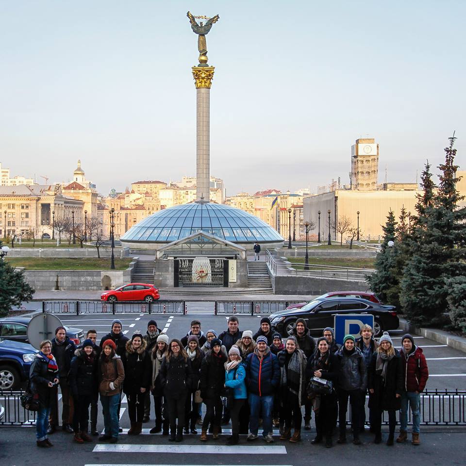 Ihre Reise führte die Studierenden von JPR14 unter anderem in die ukrainische Hauptstadt. 