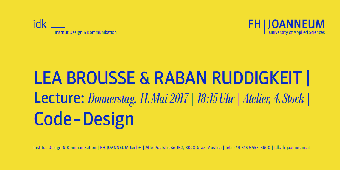 Lecture: Lea Brousse und Raban Ruddigkeit
