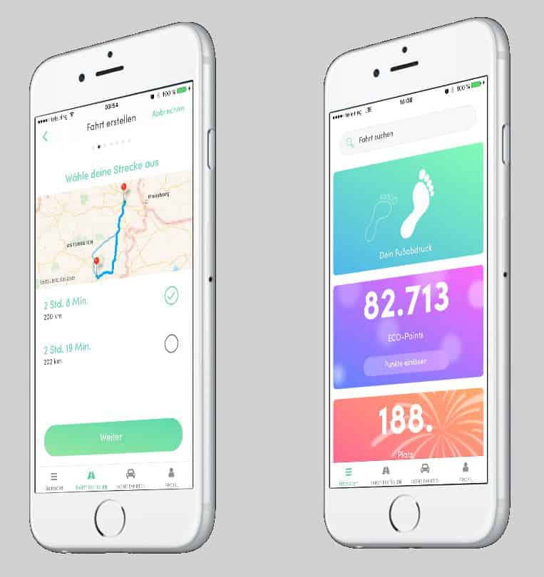Screenshot der App Hey Way