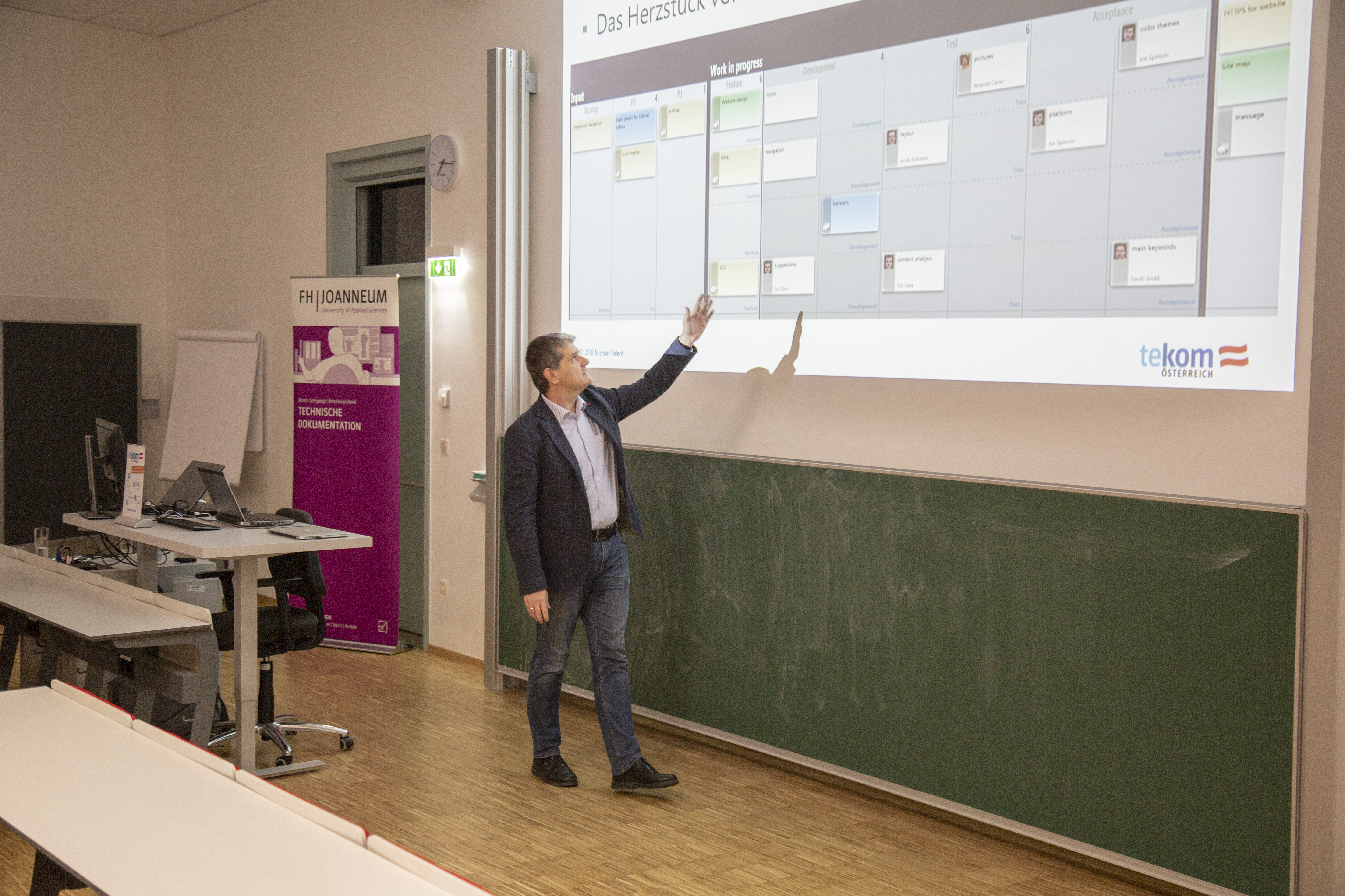 Michael Valent gab Einblicke in die Softwaredokumentation.