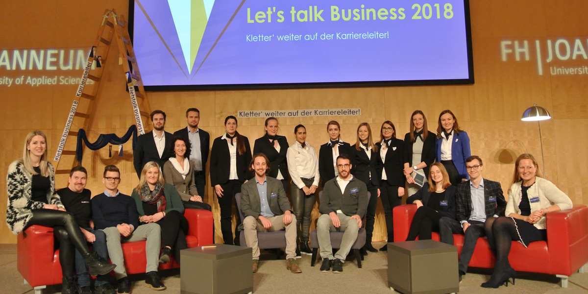 Die Teilnehmerinnen und Teilnehmer bei "Let's talk Business 2018"