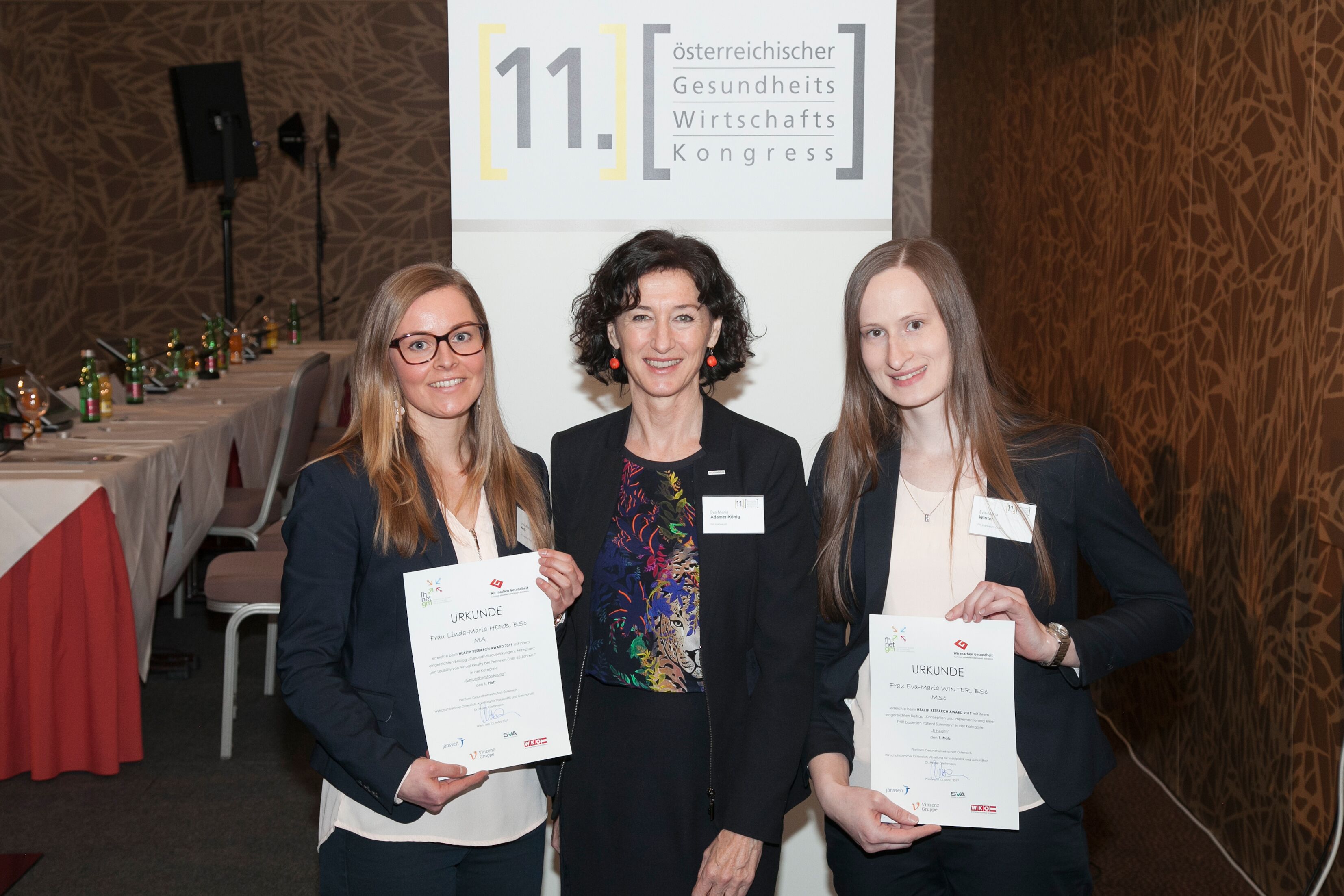 Eva-Maria Winter, Eva Adamer-König und Linda-Maria Harb.