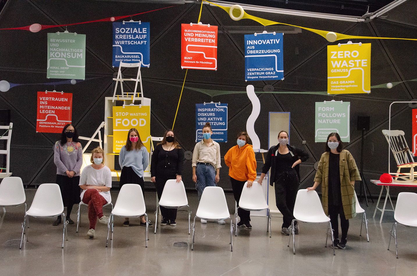 Exhibition designers from the FH made some future ideas for the Kunsthaus Graz. - Photo: Julia Hendrysiak