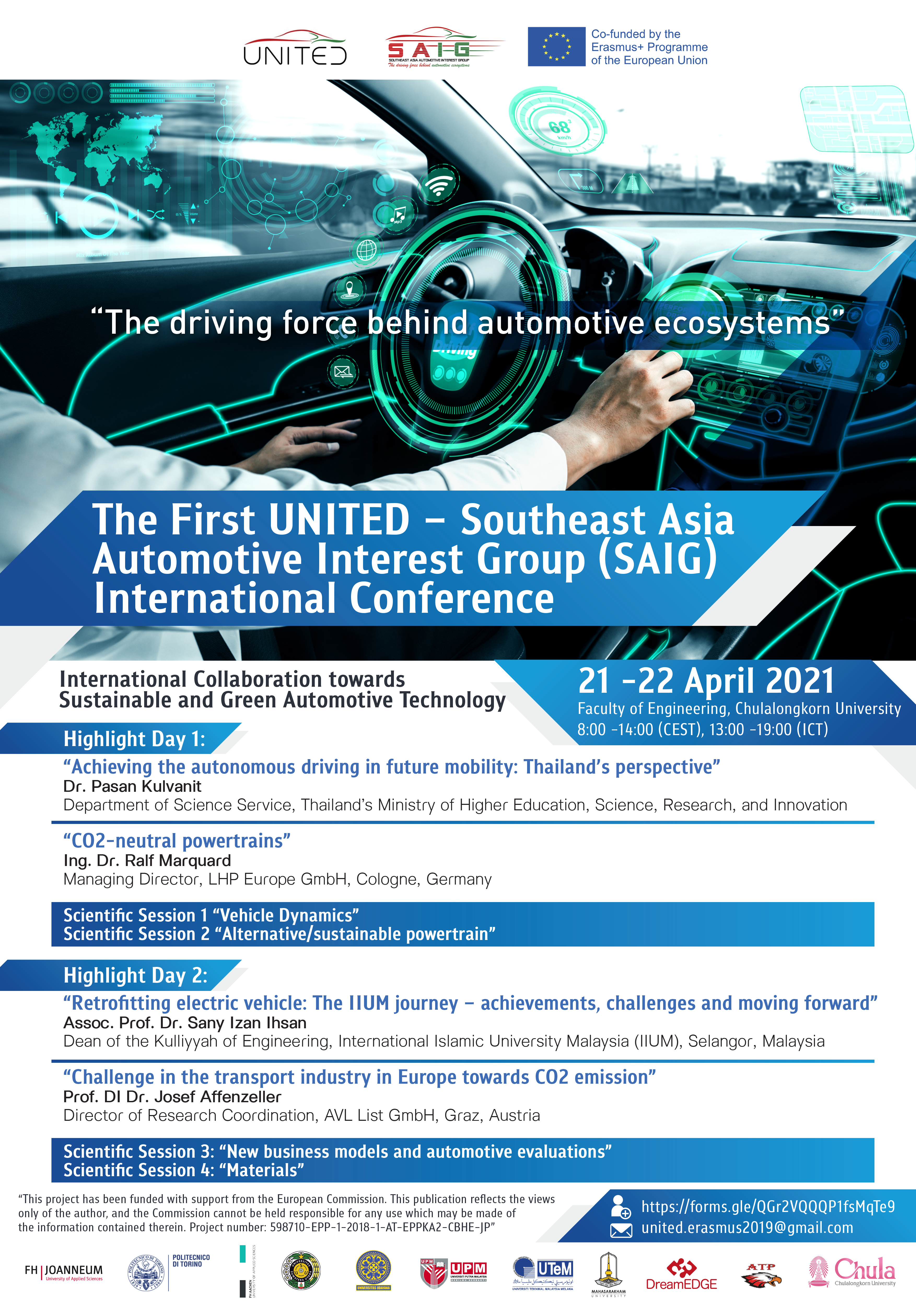 1st UNITED-SAIG international conference