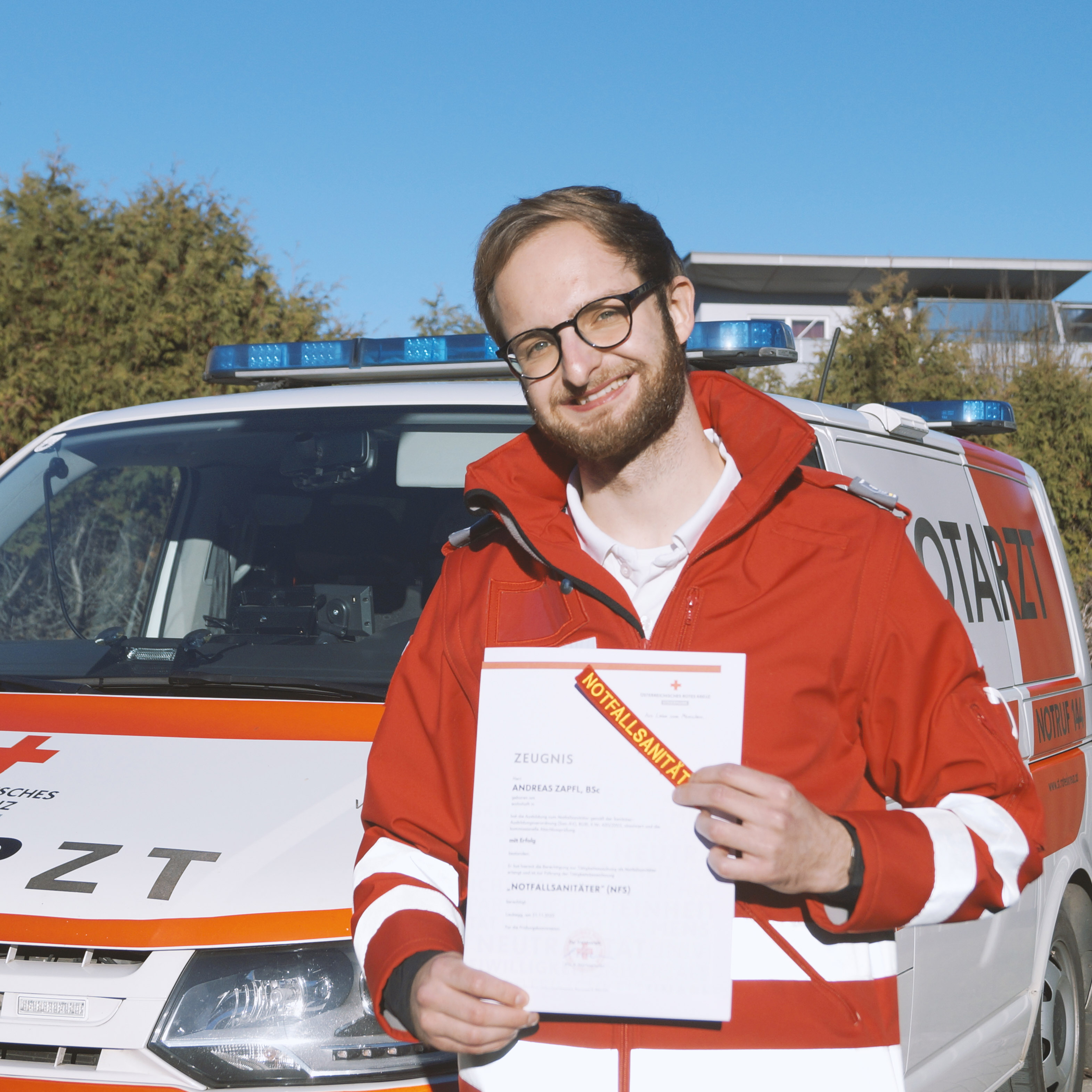 Seit über fünf Jahren ist Andreas beim Roten Kreuz.