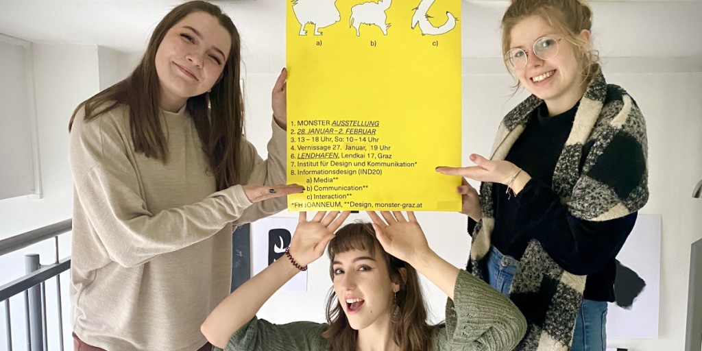 Design-Studierende mit drei Ausstellungen in Graz
