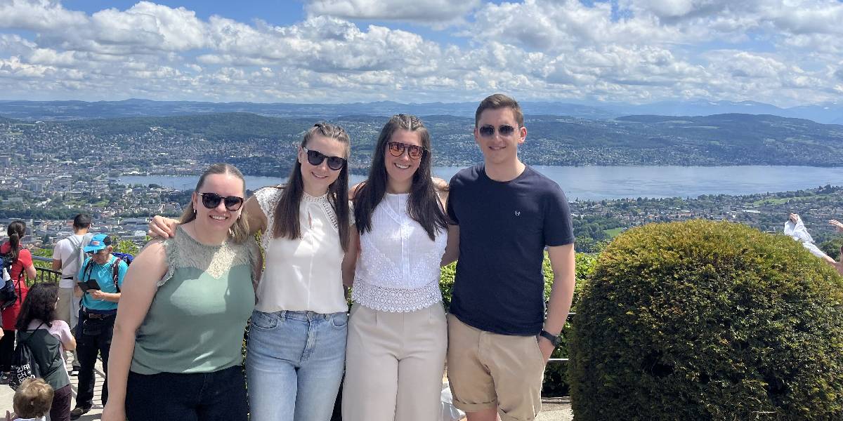 Vier „Radiologietechnologie"-Studierende in Zürich