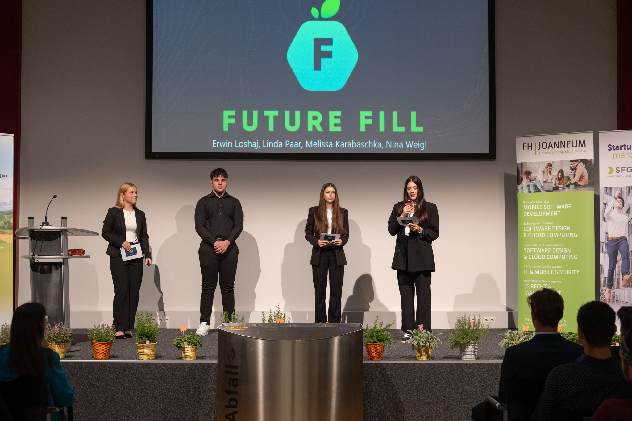 Das Team „Future Fill“ (HAK Mürzzuschlag). Foto: FH JOANNEUM / Seidl