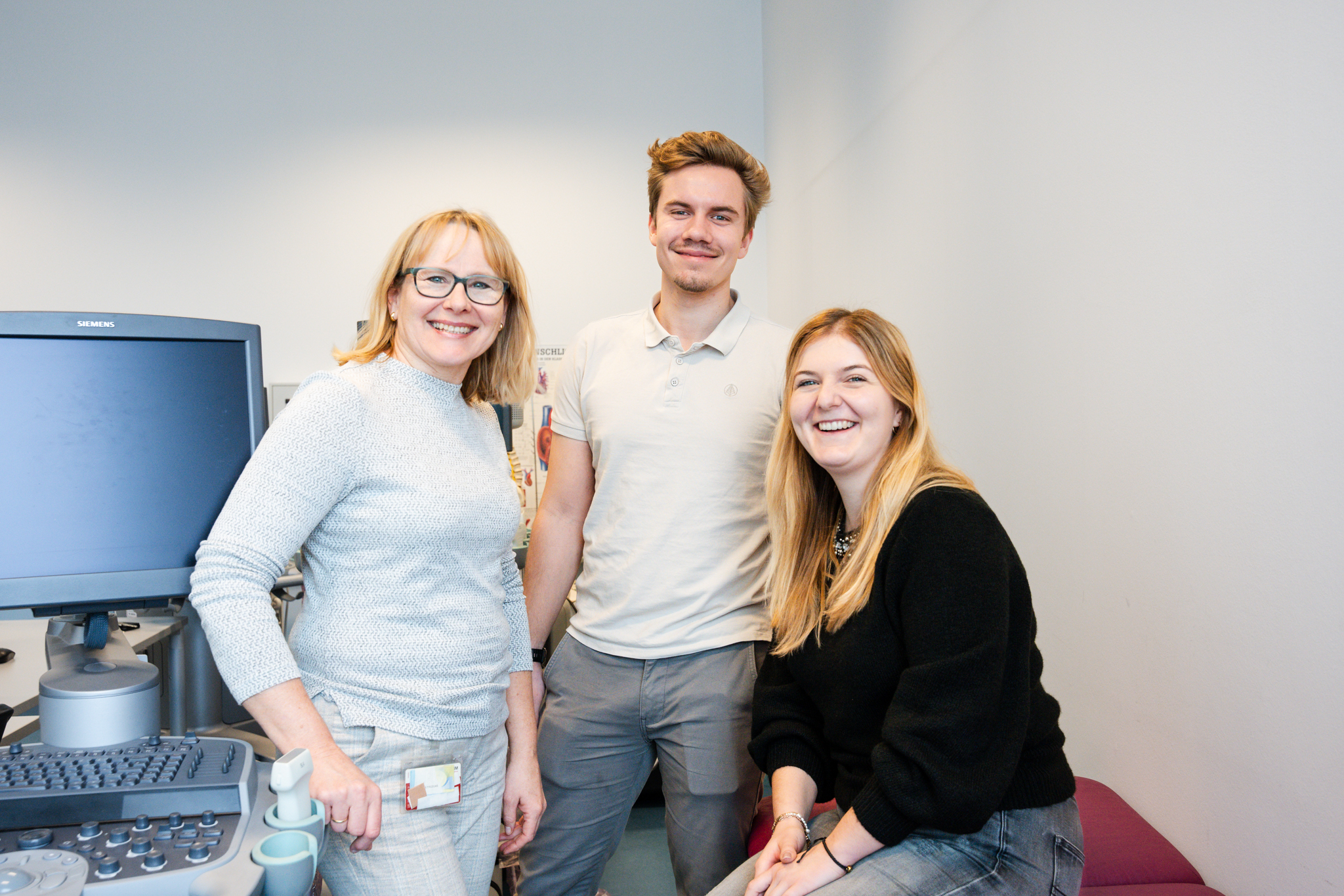 Von links nach rechts: Petra Steffens, Daniel Pölzl und Sabrina Tropper vom Institut Radiologietechnologie.