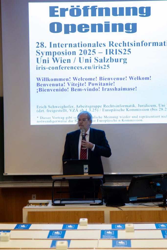 Prof. Dr. Erich Schweighofer, Opening der IRIS 2025