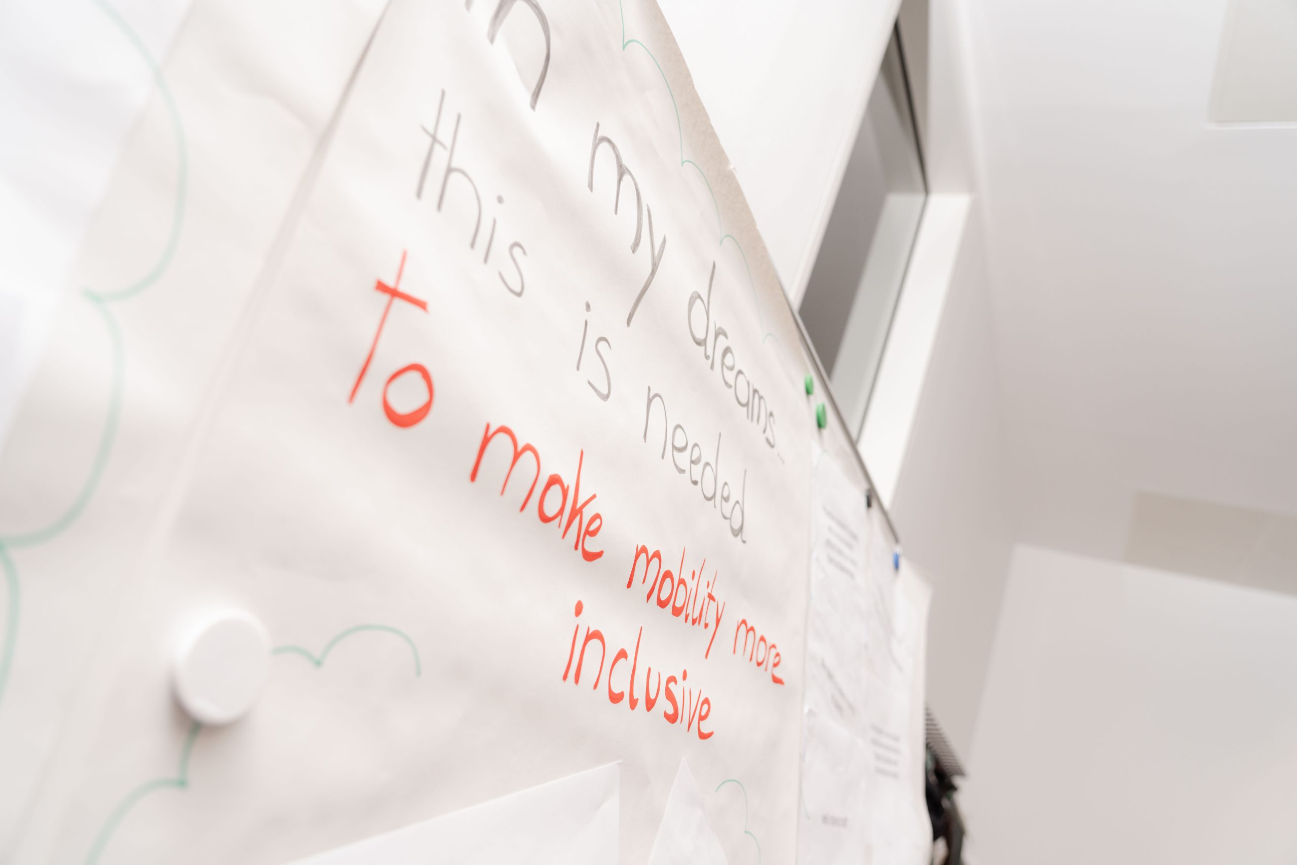 Plakat: In my dreams, this is needed: to make mobility more inclusive.