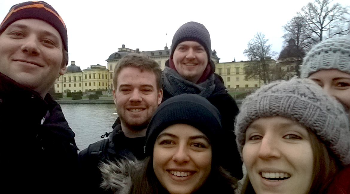 With my course mates outside Drottningholm Palace in Stockholm. 